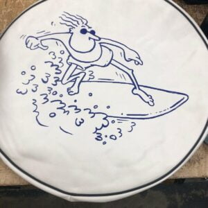 Surf Dude Wheel Cover Blue & White